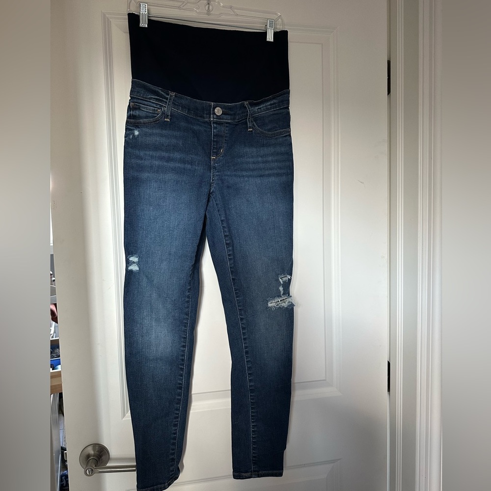 GAP Maternity Distressed Skinny Jeans